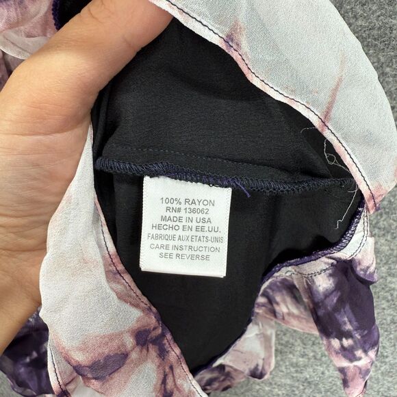 Lavender Brown Dress Women S Small Black Colorblock Sheath Short Tasseled V-Neck - Picture 4 of 7